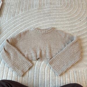 Forever 21 Taupe Waffle Knit Sweater